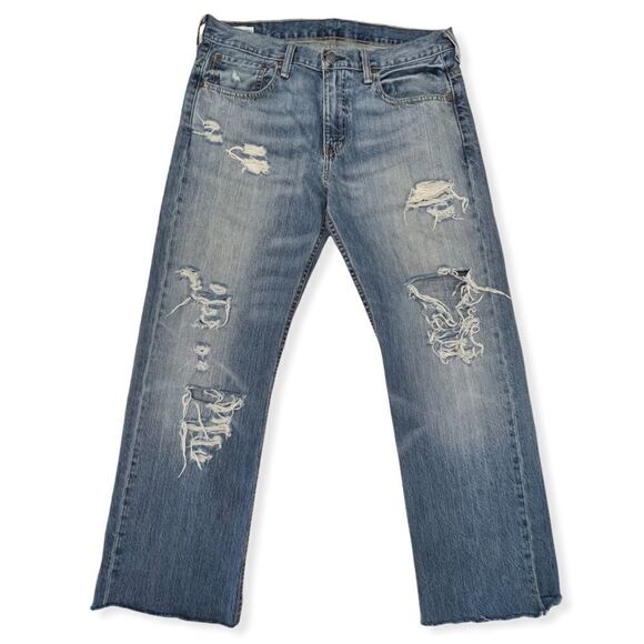 Levi's Distressed 569 Loose Straight Fit Jeans